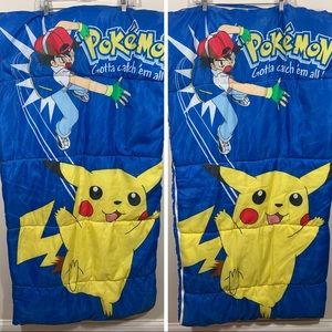 Vintage Pokémon Pikachu Sleeping Bag 1990s